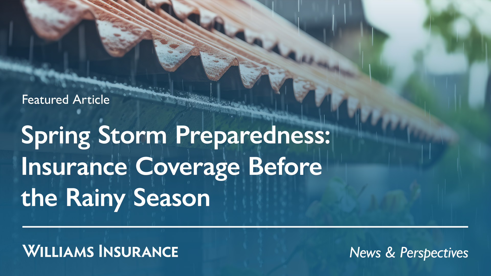 Spring Storm Preparedness & Coverage | Williams Insurance